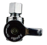 1/2 in. Chrome-Plated Brass PEX Barb x 1/4 in. Compression Quarter-Turn Angle Stop Valve