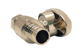 1/2 in. Chrome-Plated Brass PEX Barb x 3/8 in. Compression Quarter-Turn Straight Stop Valve Pro Pack (6-Pack)