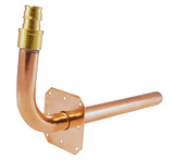 8 in. x 1/2 in. Copper PEX-A Expansion Barb Stub-Out 90-Degree Elbow with Flange