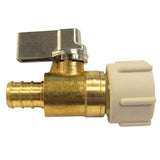 1/2 in. PEX Barb x 1/2 in. Female Pipe Thread Brass Swivel Ball Valve