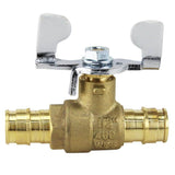 1/2 in. Brass PEX-A Barb Ball Valve with Tee Handle