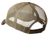 Ariat T1515602 Oil Skin Mesh Back Men's Trucker Hook & Loop Cap One Size Brown