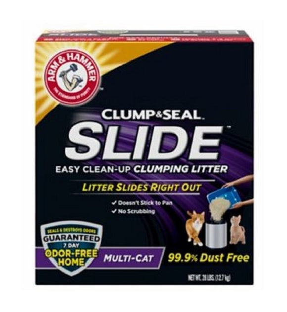 Arm & Hammer 94188 SLIDE Easy Clean-Up Clumping 28 Pounds Box Multi-Cat Litter