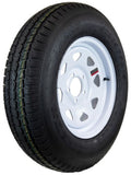 Hi-Run ASB1004 - Trailer Tire, ST205/75D15, 5-Hole White Spoke Wheel, ASB1004