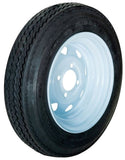 Hi-Run ASB1051 Trailer Tire, 4.80-12, 4-Hole White Spoke Wheel, Load Range B 4PR