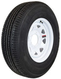 Hi-Run ASR1016 Radial Trailer Tire ST225/75R15 6-Hole White Spoke Wheel  ASR1016
