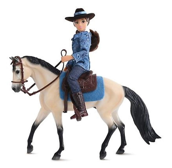 Breyer B-FS-10247 Freedom Series Western Horse and Rider, Mackenzie & Mesquite