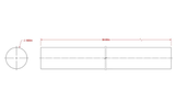 Hillman SteelWorks 11154 1/2" x 36" Steel Smooth Rod, Zinc Plated