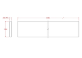 Hillman SteelWorks 11674 1-1/2in. x 36 in. 4063BC Solid Plain Steel Flat, 3/16"