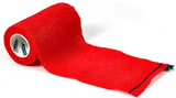 SyrFlex TA3400RED-E Cohesive Bandage, 4 in, Red