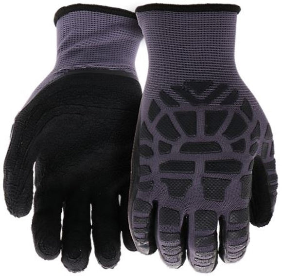 Boss Men's Black Latex Grip Gloves with MicroArmor Large, 1 Pair