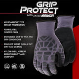 Boss Men's Black Latex Grip Gloves with MicroArmor Extra Large, 1 Pair