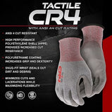 Boss B33111-L Unisex ANSI A4 Rate Tactile CR4 Cut Gloves, Gray, Large, 1 Pair