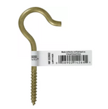 Hardware Essentials 322602 Durasteel Ceiling Hook, Gold, Flagged, #6x3-3/8" 1-Pc