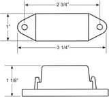 Blazer B486A Mini Rectangular Side/Clearance Marker Light — Amber