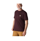 Carhartt K87 Men's Loose Fit Short-Sleeve Pocket T-Shirt, Port, Medium