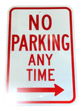 Electromark B959 12"x18" Red and White No Parking Traffic Sign