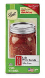 Ball 1440030060 Regular Mouth Mason Jar Lids and Bands, 12-Pack