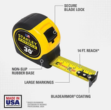 Stanley 837361 Nylon-Coated Blade Nonslip Grip Tape Measure 1-1/16 in. x 30 ft