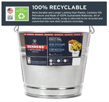 Behrens 1208GS 8 qt. Capacity Galvanized Steel Utility Pail w/ Wire Handle