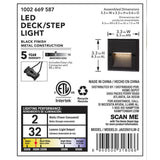 10-Watt Black Outdoor Integrated LED Landscape Path Light