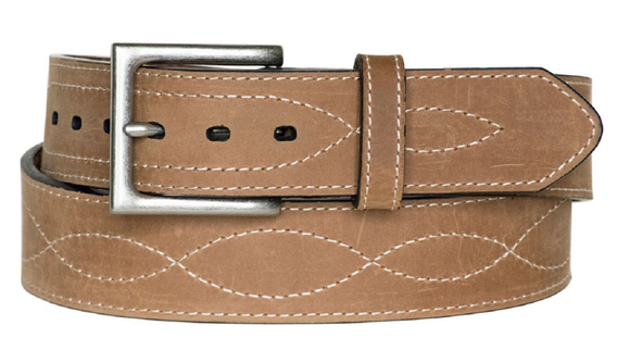 Blue Mountain 2771-200 Men's Crazyhorse Leather Belt, Tan, Medium