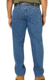 Blue Mountain FMB-1501 Men's Mid-Rise Denim 5-Pocket Jeans, Medium Wash, S36X30