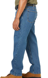 Blue Mountain FMB-1501 Men's Mid-Rise Denim 5-Pocket Jeans, Medium Wash, S36X30