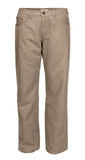 Blue Mountain FMB-1504 Men's Mid-Rise 5-Pocket Canvas Pants/Fossil Brown/S38X30