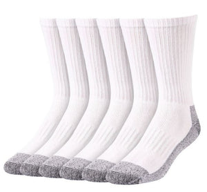 Blue Mountain PL-SCM-1046-10-WKW Men's Cushioned Steel-Toe Crew Socks L 6-Pair