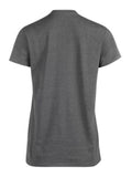 Blue Mountain YKL-9072 Women's Short-Sleeve V-Neck T-Shirt Large Heather Gray