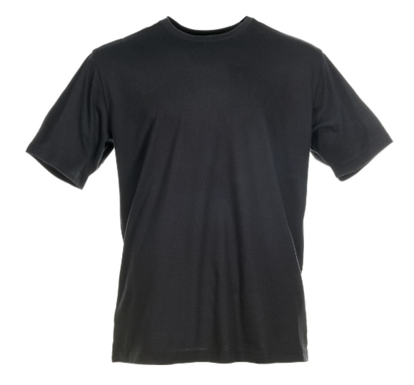 Blue Mountain YMK-1041 Men's Short Sleeve T-Shirt, Black, Extra Large