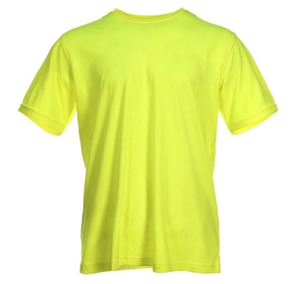 Blue Mountain YMK-1041 Men's Short Sleeve T-Shirt, Safety Yellow/Medium