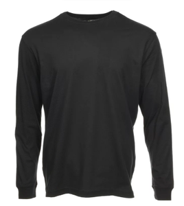 Blue Mountain YMK-1072 Men's Long-Sleeve Jersey Crew T-Shirt/Black/3XL