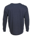 Blue Mountain YMK-1072 Men's Jersey Crew Long Sleeve Tee, Navy Heather, 2X