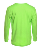 Blue Mountain YMK-1072 Men's Long-Sleeve Jersey Crew T-Shirt/Neon Green/3XL