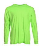 Blue Mountain YMK-1072 Men's Long-Sleeve Jersey Crew T-Shirt/Neon Green/3XL