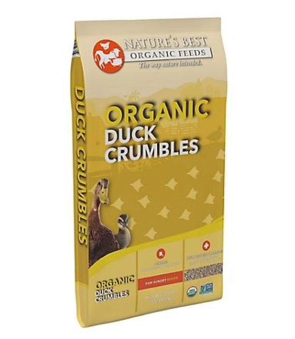 Nature's Best Organic BM0231C Non-GMO Duck Crumbles Feed All Life Stages, 25 lb.