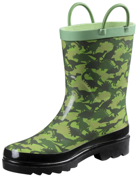 Blue Mountain BM2304 Kids' Rubber Boots Dino Print  Size 5-6