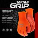 Boss B31101-L Unisex Adult Foam Nitrile Work Gloves, Orange, 1-Pair, XL