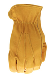 Boss B81001-2XL Cowhide Leather Driver Work Gloves, Yellow, 2XL