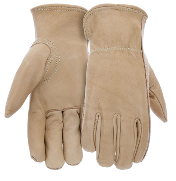Boss B81031-Y Full-Grain Cowhide Leather Work Gloves, Tan, Youth