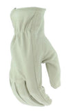 Boss B83071-M Unisex Adult Grain Pigskin Leather Driver Gloves, 1-Pair, White, M