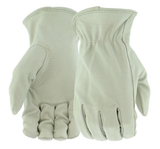 Boss B83071-M Men's Grain Pigskin Leather Driver Gloves, 1 Pair, White, XL