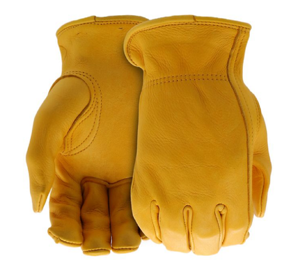 Boss B84081 Men's Grain Deerskin Leather Driver Work Gloves,1-Pair, Large