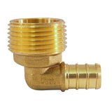 1/2 in. Brass PEX Barb x 3/4 in. Male Pipe Thread Adapter 90-Degree Elbow