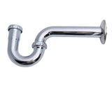1-1/4 in. Brass P- Trap without Cleanout, 17-Gauge, Chrome