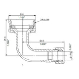 3/4 in. FHT x 3/8 in. OD Compression 90-Degree Brass Elbow Adapter Fitting