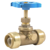 3/4 in. Push-to-Connect Brass Stop Valve with Drain