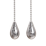 6 in. Brushed Nickel Light Bulb and Fan Pull Chain Set